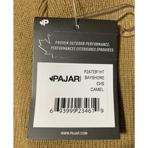 PAJAR Canada Bayshore Cuff Beanie Cap Winter Ski Hat Adult One-sz Camel Tan New! - Picture 5 of 8